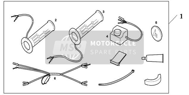 Honda FJS600A 2003 Handvatverwarming SS/ON-OF voor een 2003 Honda FJS600A